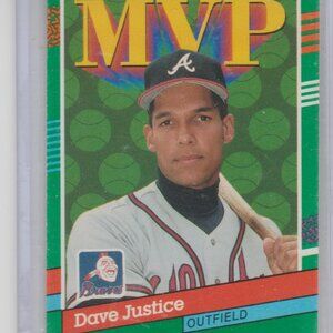 Dave Justice 1990 Leaf MVP #402